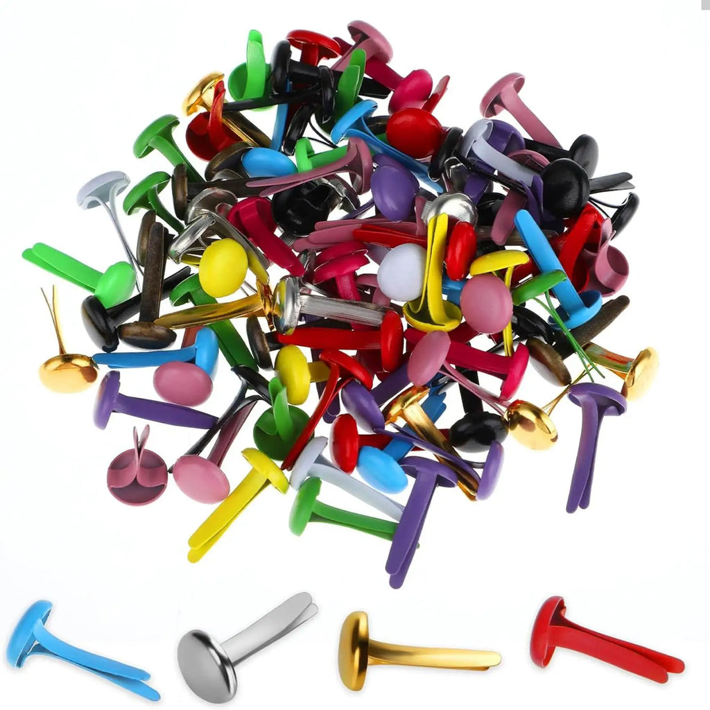 200 Pieces Mini Metal Brads Lightweight Split Pins Paper Fasteners Brads for Office School Scrapbook Arts Crafts DIY Project Zpaxo Default Title