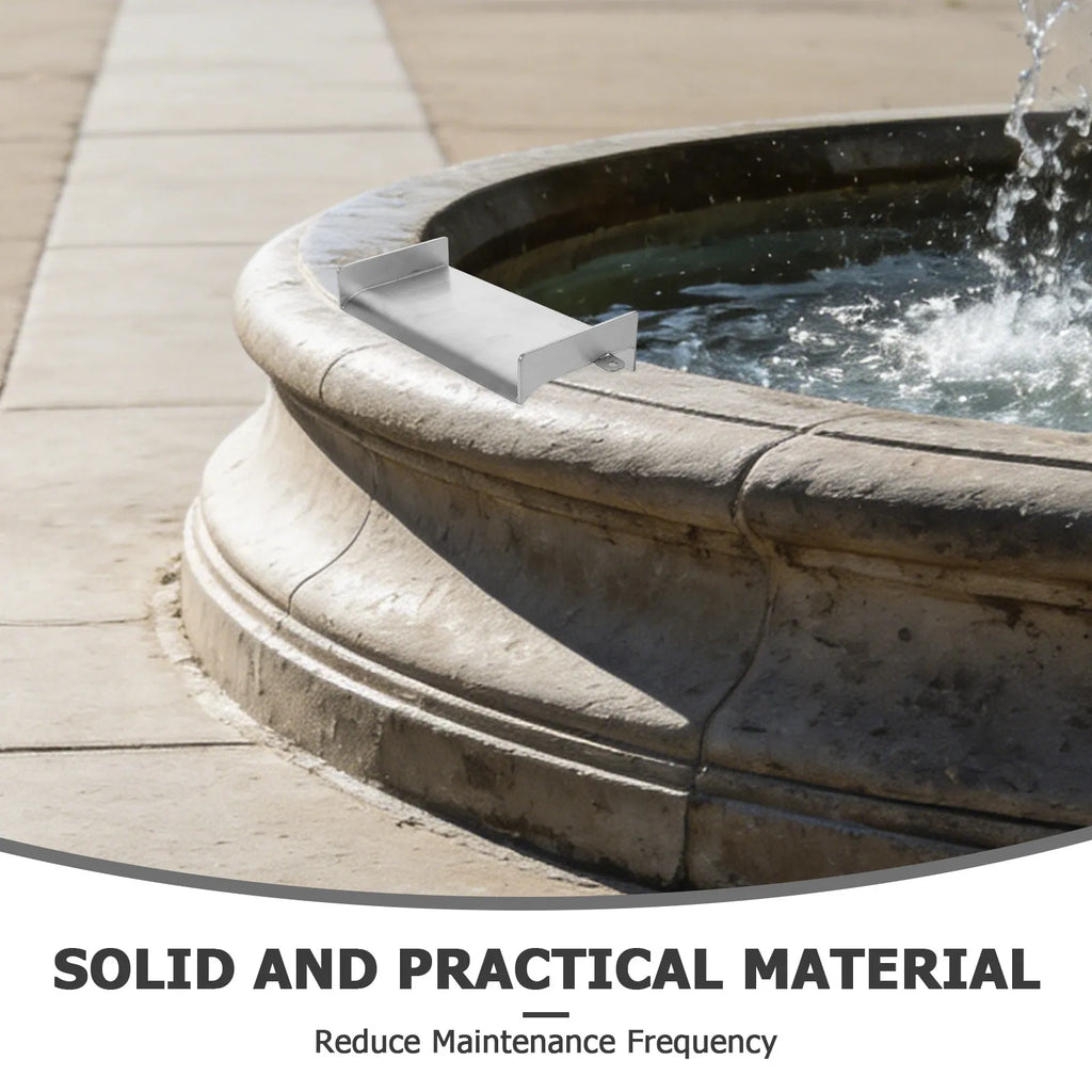 Stainless Steel Waterfall Spillway Outlet 7.86x3.93x1.69 Outdoor Fountain Spout Patio Pond Spillway for Garden Pond Backyard Zpaxo
