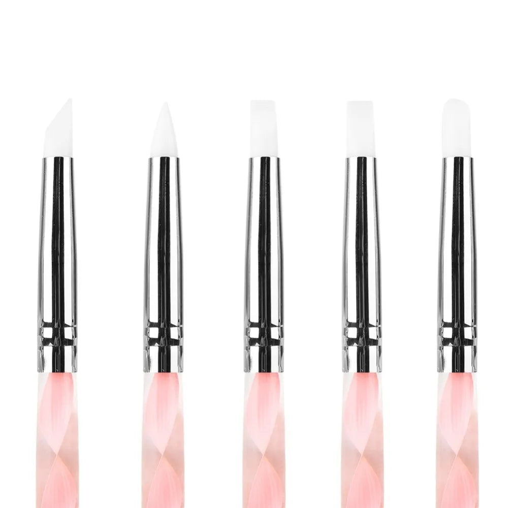 5 8 0 2 Nail Art Silicone Pens Double Ended Tip Sculpting Tools Multi Zpaxo