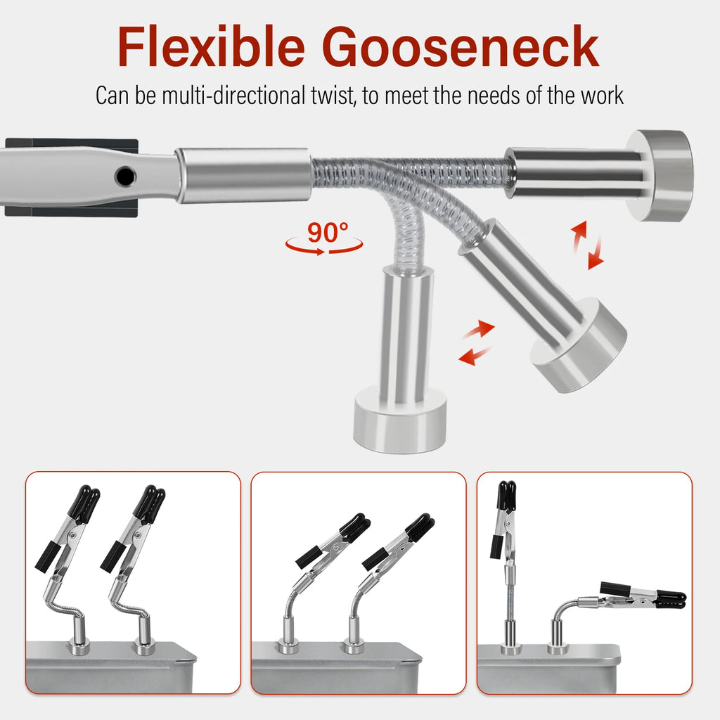 4/2 Arm Magnetic Soldering Helping Hands Flexible Third Hand PCB Clamp Universal Welding Repair Assistant Tools Zpaxo