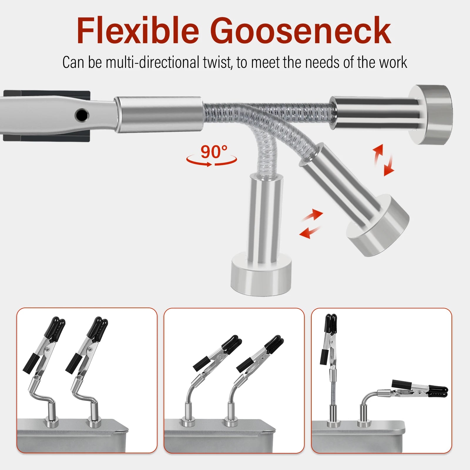 4/2 Arm Magnetic Soldering Helping Hands Flexible Third Hand PCB Clamp Universal Welding Repair Assistant Tools Zpaxo
