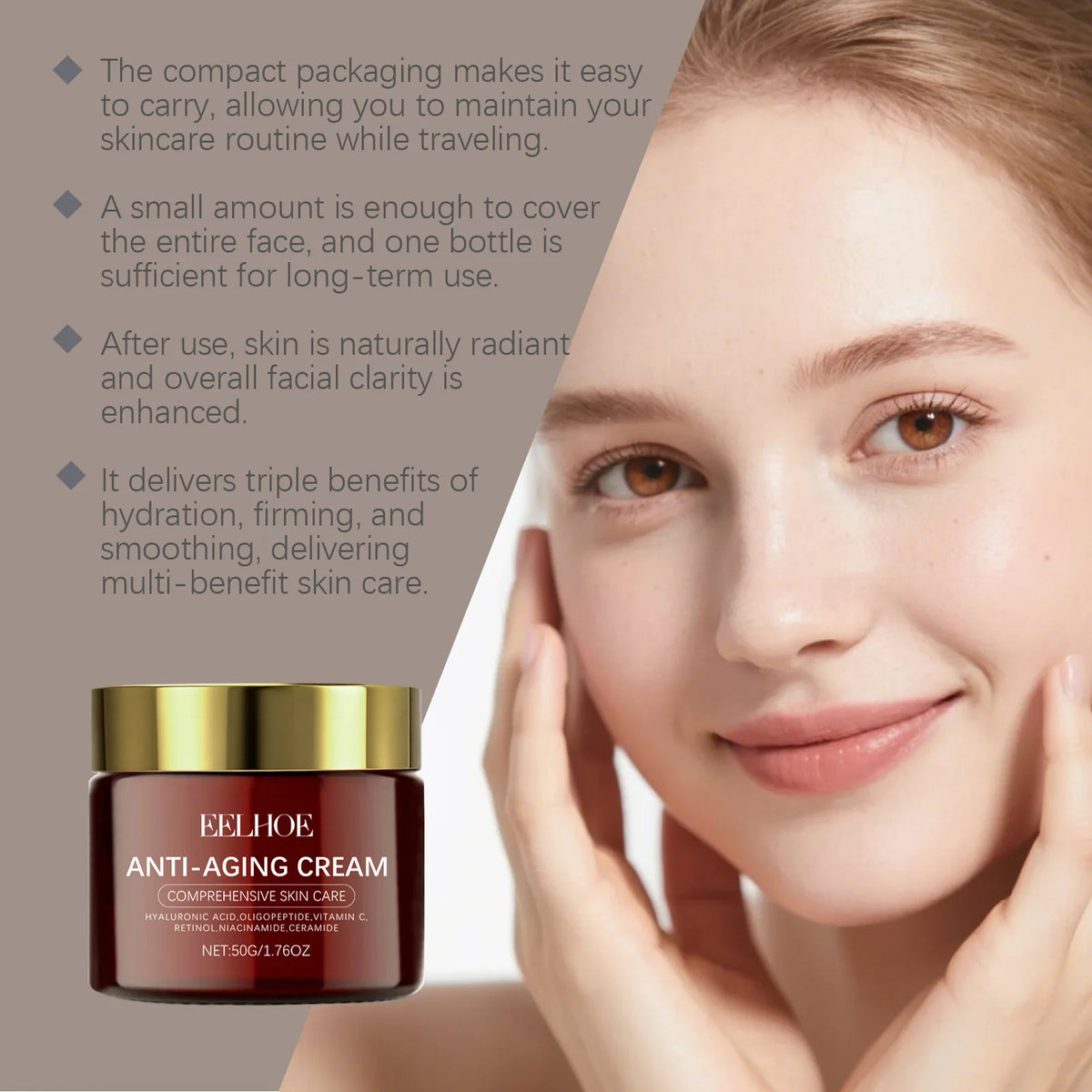 Intensive Repair Facial Cream for Very Dry Skin Hyaluronic Acid Collagen Moisturizer Barrier Cream for Flaky Skin Hydration Zpaxo