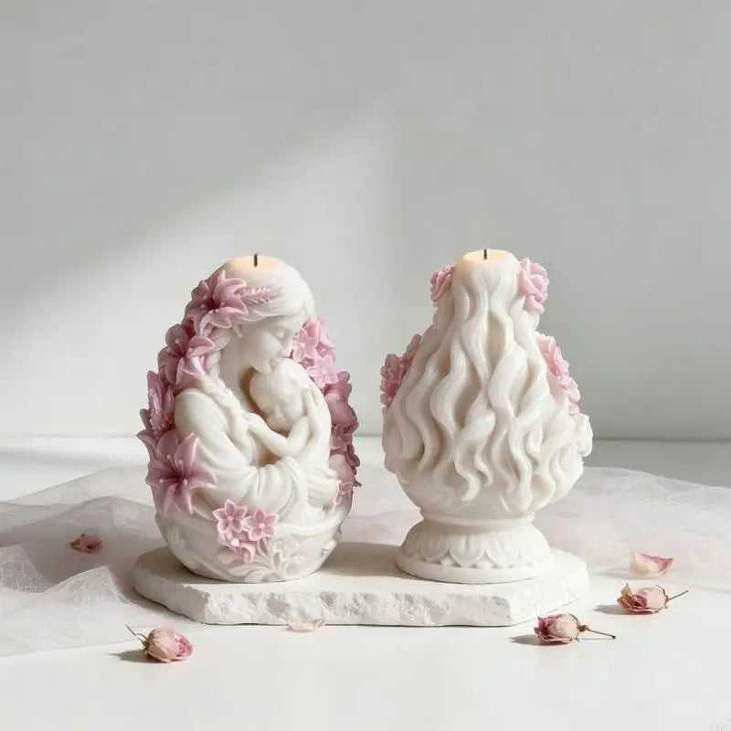 Soft Silicone Mother Baby Art Mould Craft Home Decoration