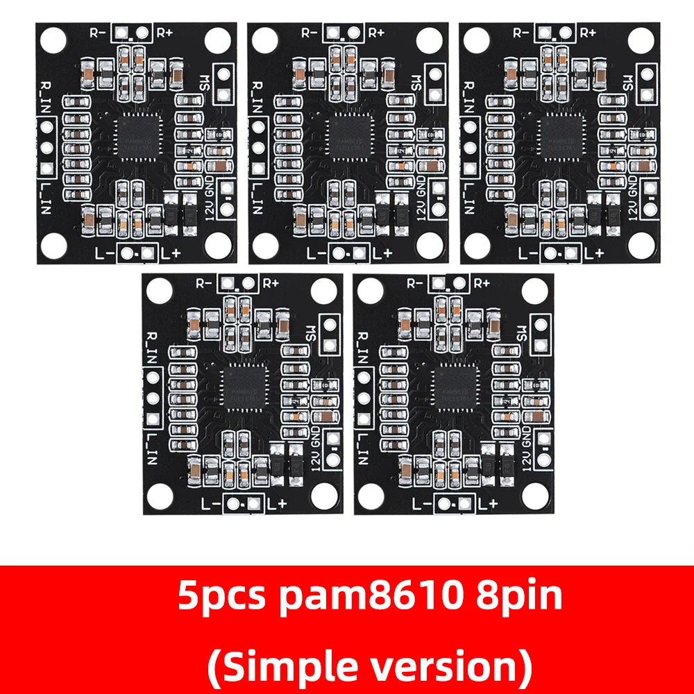 PAM8610 2x15W Amplifier Board Digital Two-channel Stereo Power Zpaxo 5pcs Pam8610 8pin