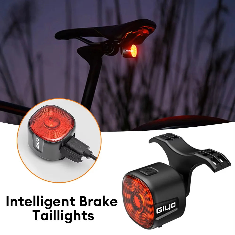 Bike Auto Warning Light for MTB Brake Sensing Brake Tail Light Gift lP66Waterproof LED Road Bike Night Safety Saddle/Bag Outdoor Zpaxo