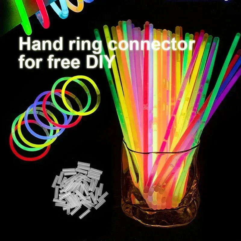 Fluorescent Glow Sticks Toys Bracelets Neon Lights Wedding Parties