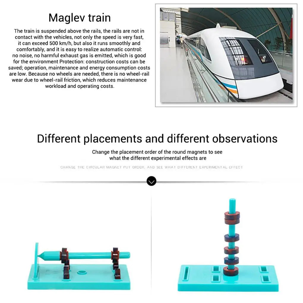 Labs Junior Science Magnetism Sets Bar Ring Experiment Education Fidget Magnets Horseshoe Compass Tool Kit Gifts for Kids Zpaxo
