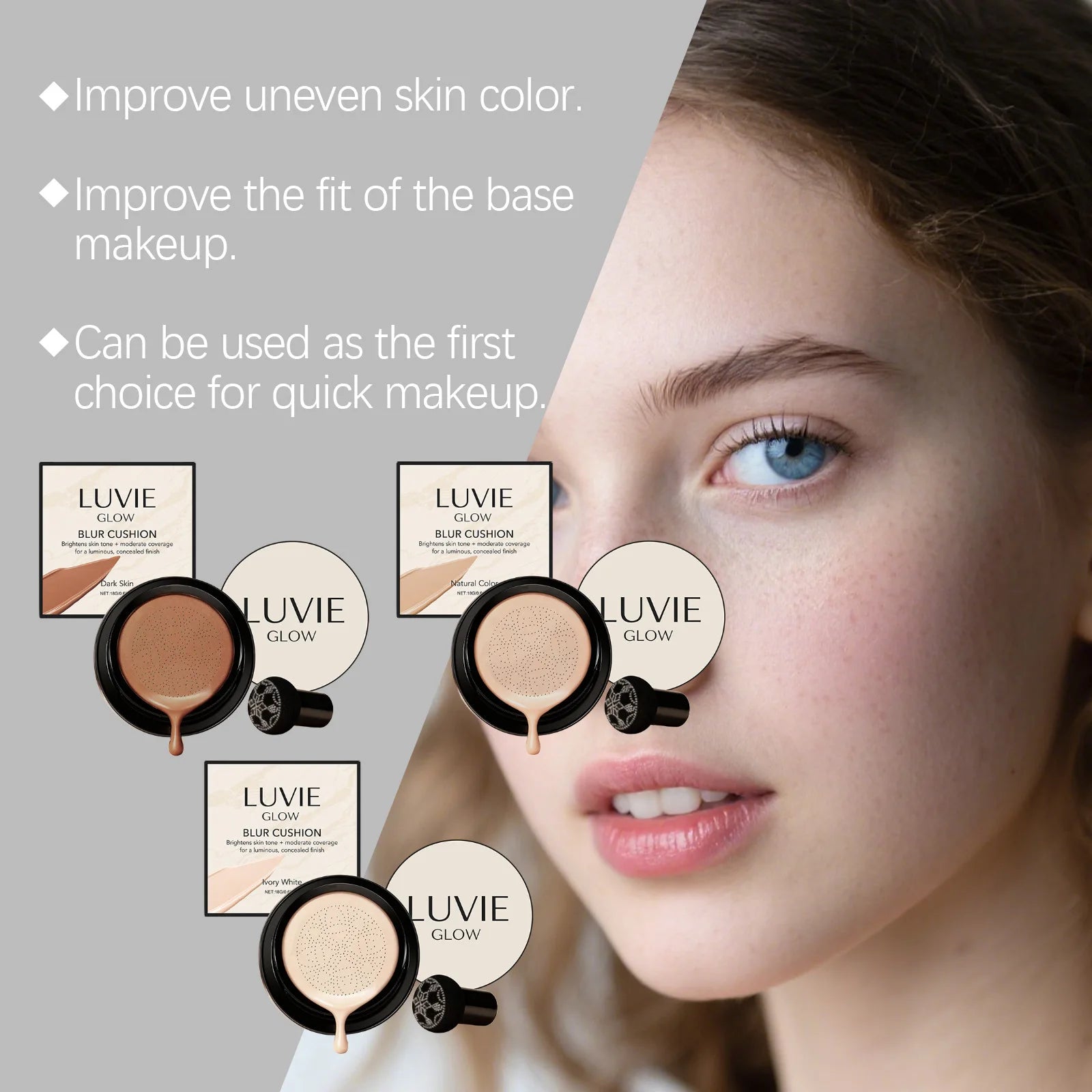 Mushroom Head Air Cushion CC Cream Foundation – Concealer Air Cushion Foundation Zpaxo