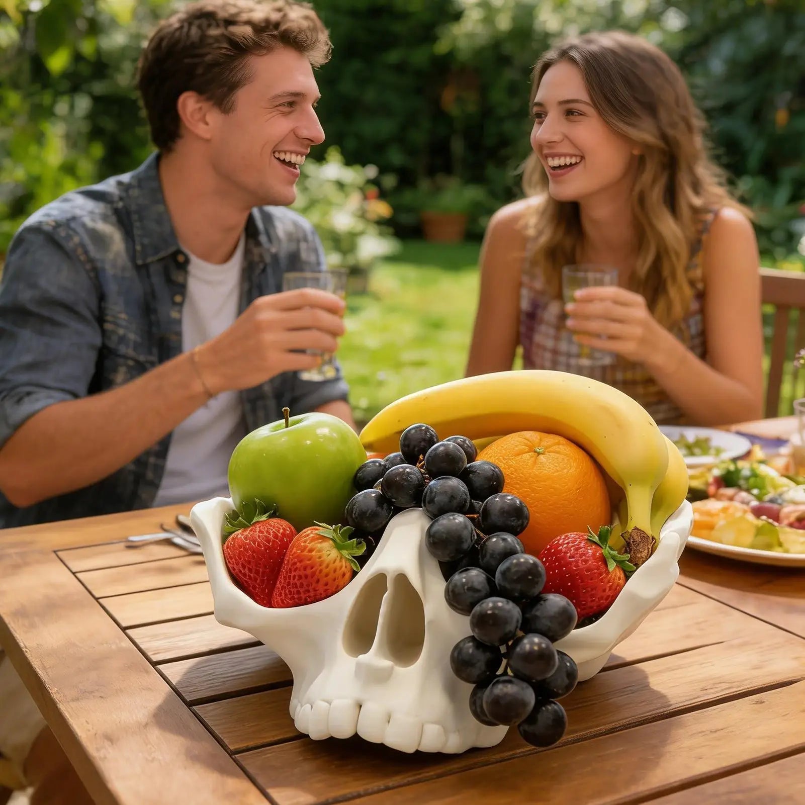 Fruit Plate Skull Shape 3D Printed Serving Plates Platter Tray
