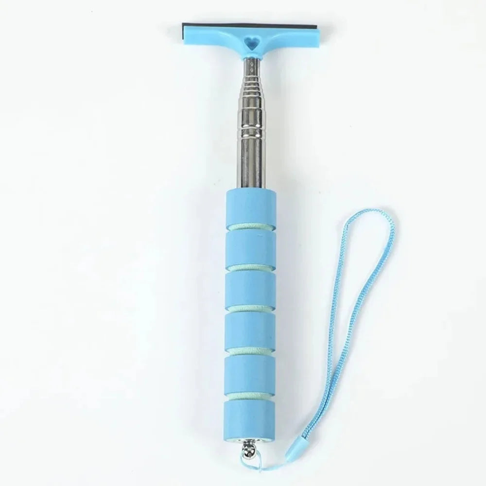 Telescopic Car Rearview Mirror Wiper & Auto Glass Brush Car Cleaning Tool Zpaxo B-Blue