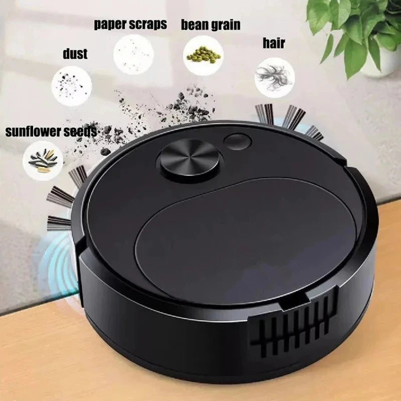 Automatic Electric Floor Vacuum Cleaner 3-in-1 1500Pa Sweeping Mop USB Rechargeable Wireless for Home Office Use Zpaxo