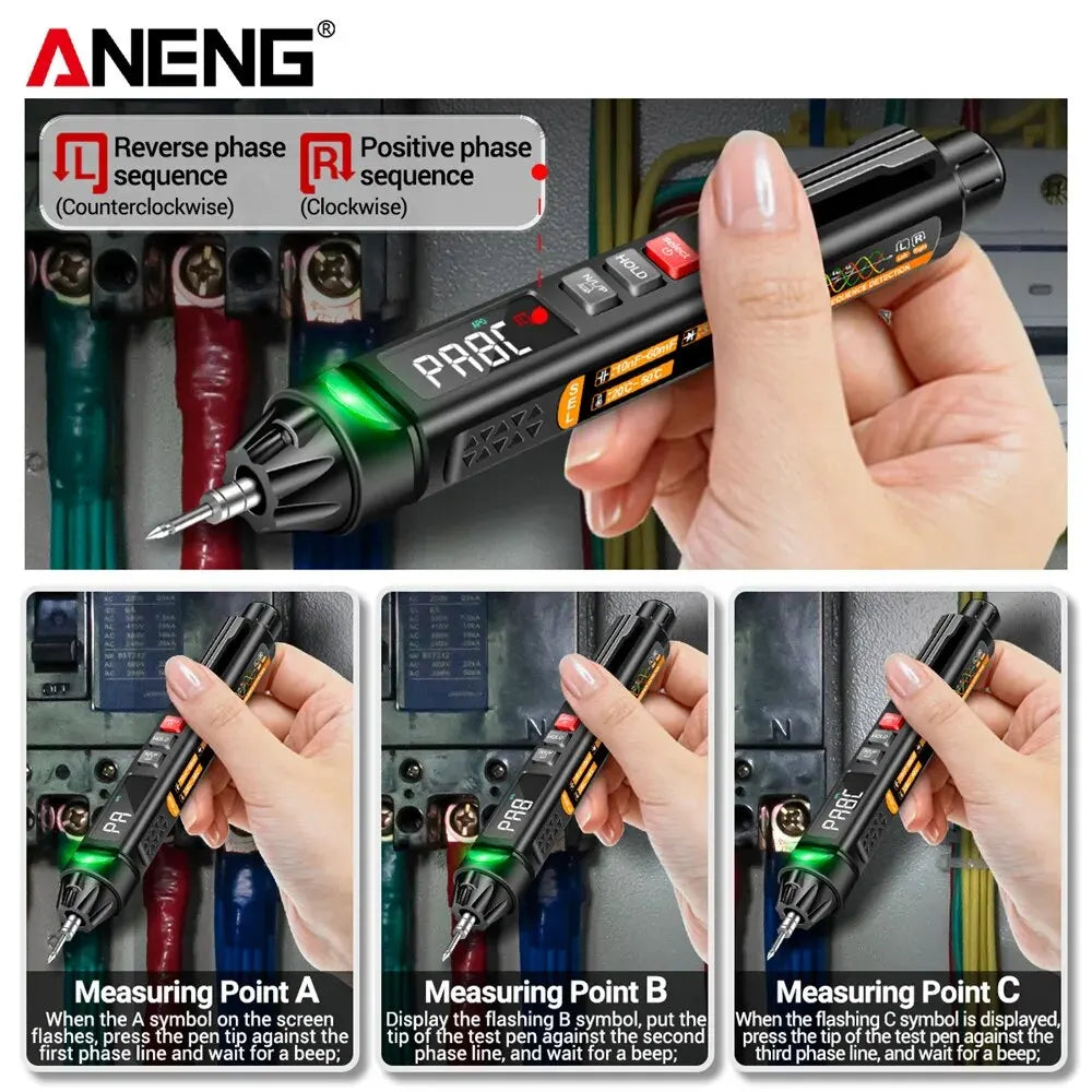 ANENG A3009 Mini Digital Multimeter Pen Voice Broadcast Multimetro DC