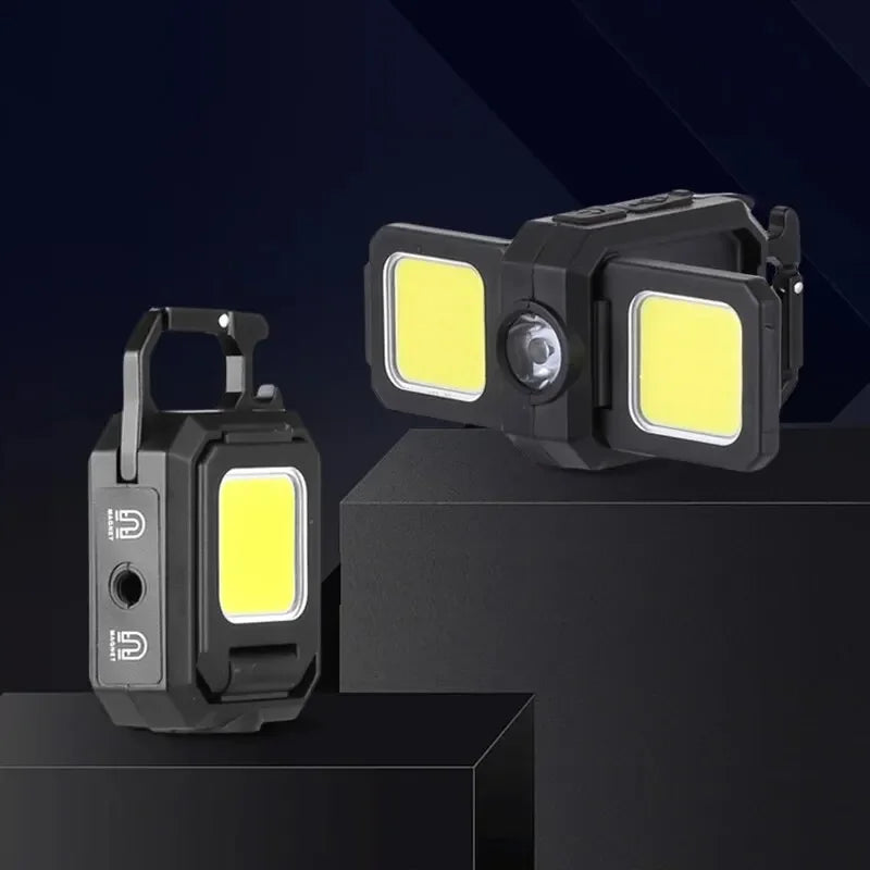 ESMARTER COB Keychain Work Light | 800 Lumen Rechargeable LED Keychain Flashlight Zpaxo WJ808 black