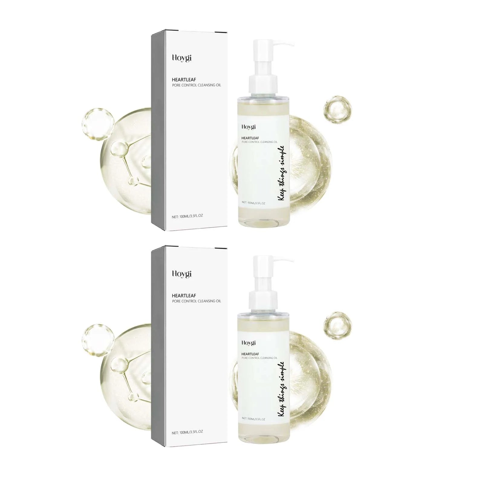 Hoygi Pore Control Cleansing Oil – Makeup Remover for All Skin Facial Cleansing Oil Zpaxo 2Pcs