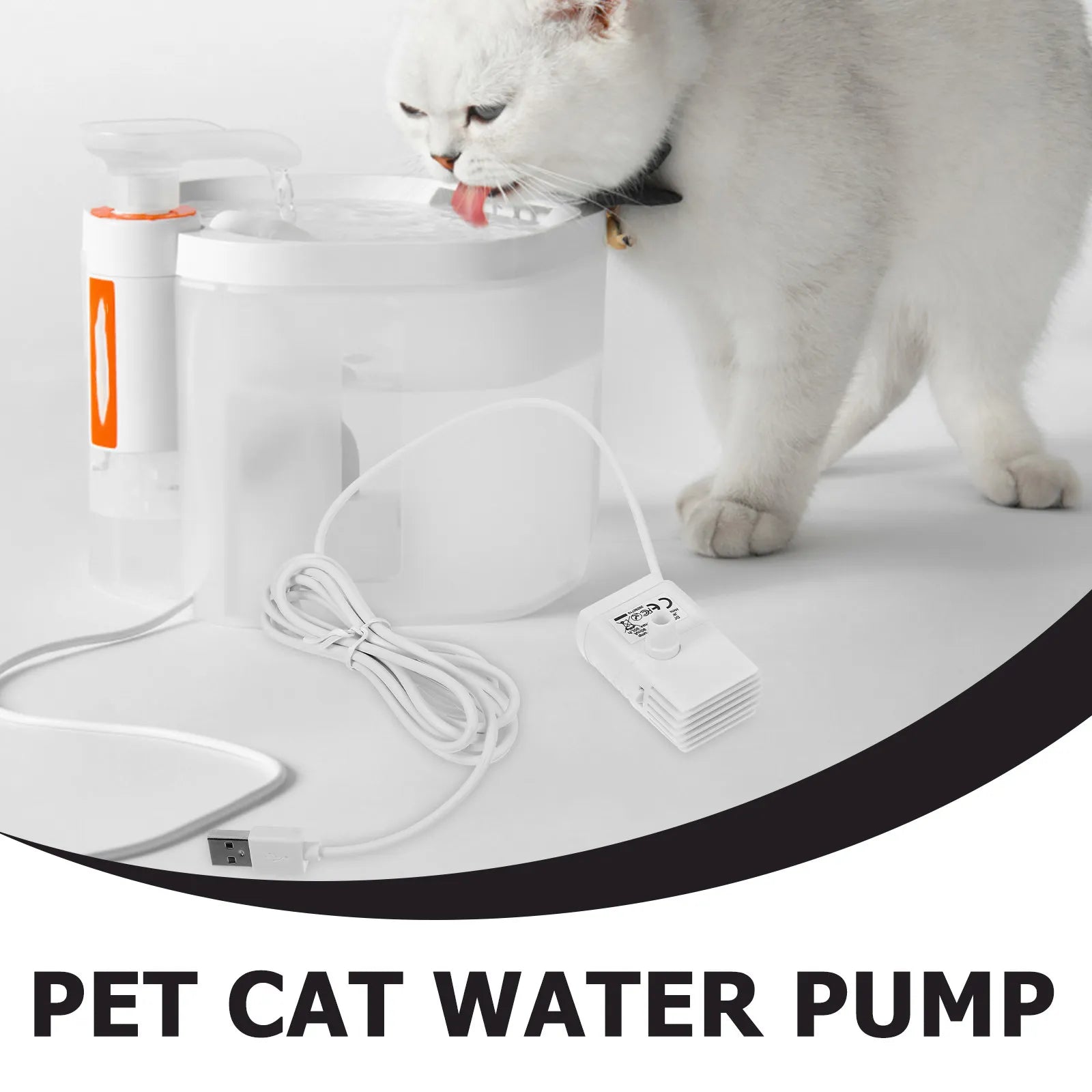 Ultra Silent Submersible Water Pump Pet Cat Fountain Fish Tank
