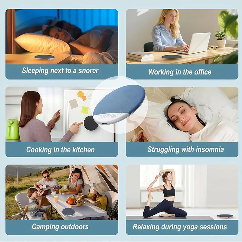 2026 Wireless Pillow Speaker Sleep Aid Bluetooth Under Machine White