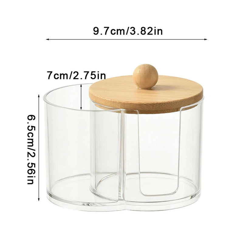 Makeup Organizer Multifunctional Photocard Idol Cards Storage Containers Dustproof Box Transparent Flip Cotton Swab Storage Box Zpaxo