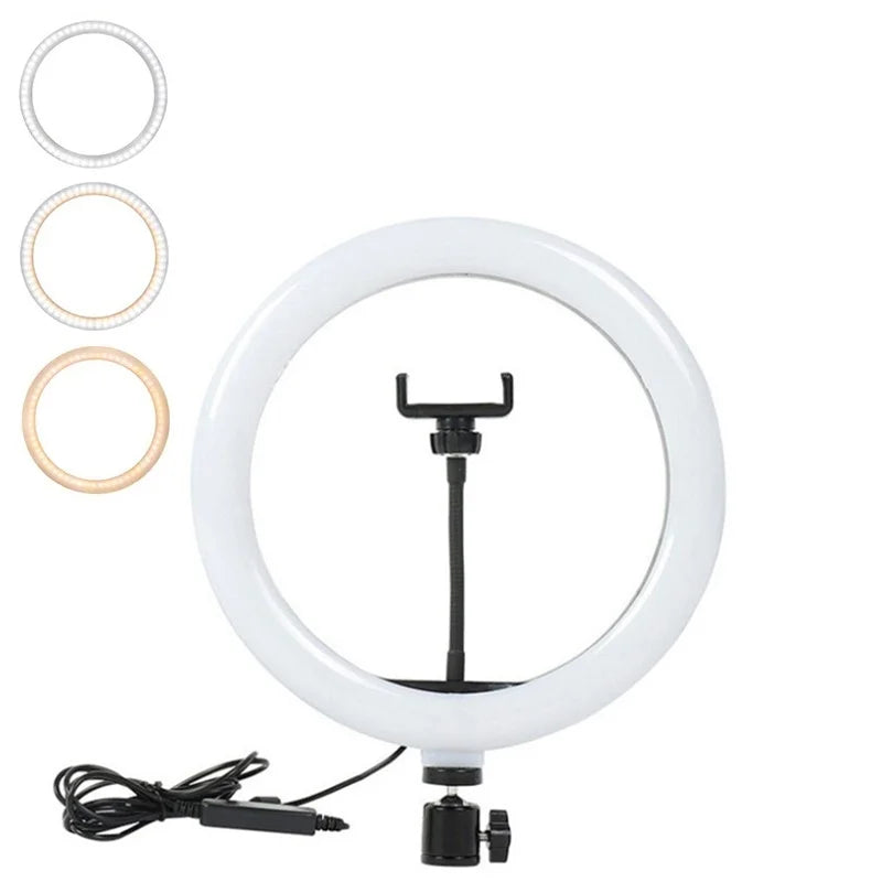 16/26/33cm LED Selfie Ring Light Dimmable LED Lamp Photography Ringlight For Phone Video Live Fill Lamp Photo Studio Ring Light Zpaxo