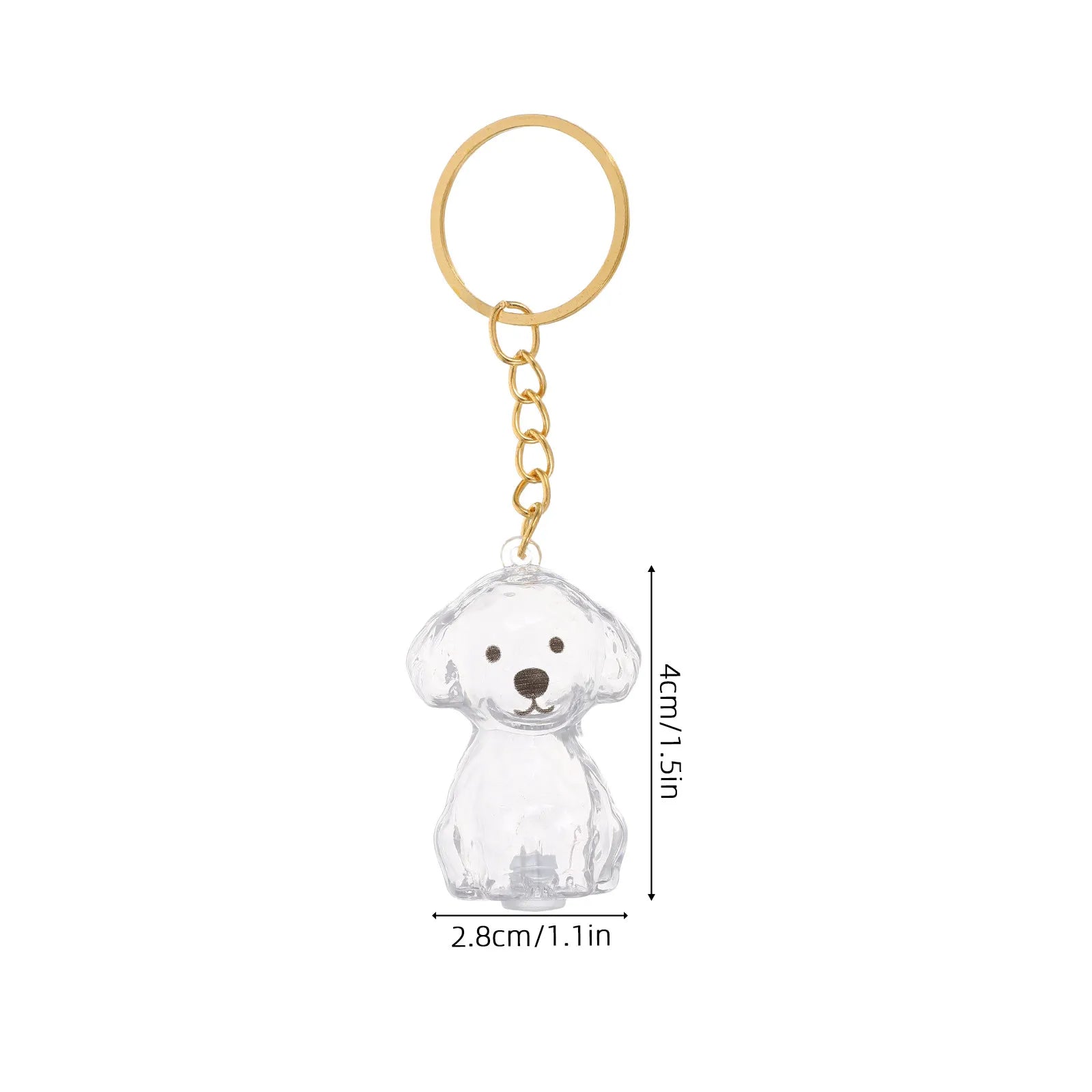 Pet Hair Memorial Box Transparent Dog Keepsake Keychain Portable