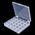 25Pcs Clear Sewing Machine Bobbins Spools Empty Bobbins Spools Plastic Storage Box For Household DIY Sewing Accessories Tools Zpaxo 1Pc Empty storage bo
