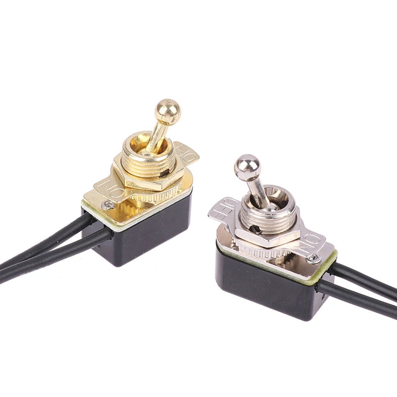 AC 250V 3A Off Prewired Standard Toggle Switch Wire Cable Contacts Zpaxo