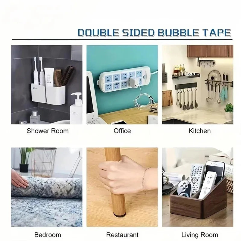 Double Sided Foam Tape Strong Sticky Pad Mounting Square Round Self
