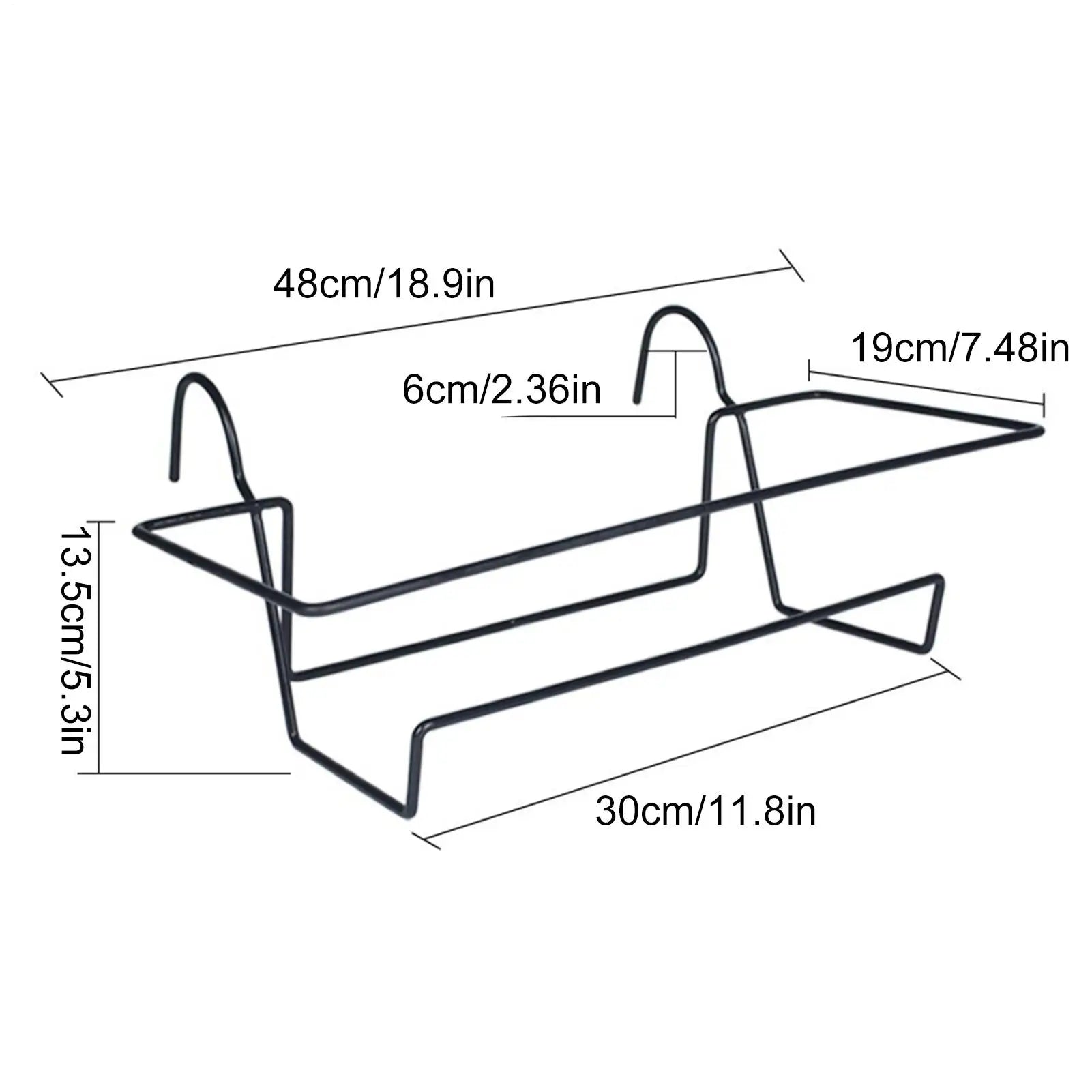 Window Box Brackets Metal Flower Pot Rack Planter Holder Railing