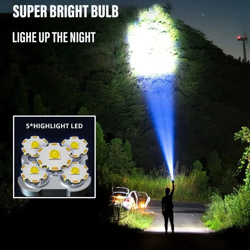 ESMARTER 800-Lumen Rechargeable Tactical Flashlight | IPX6 COB