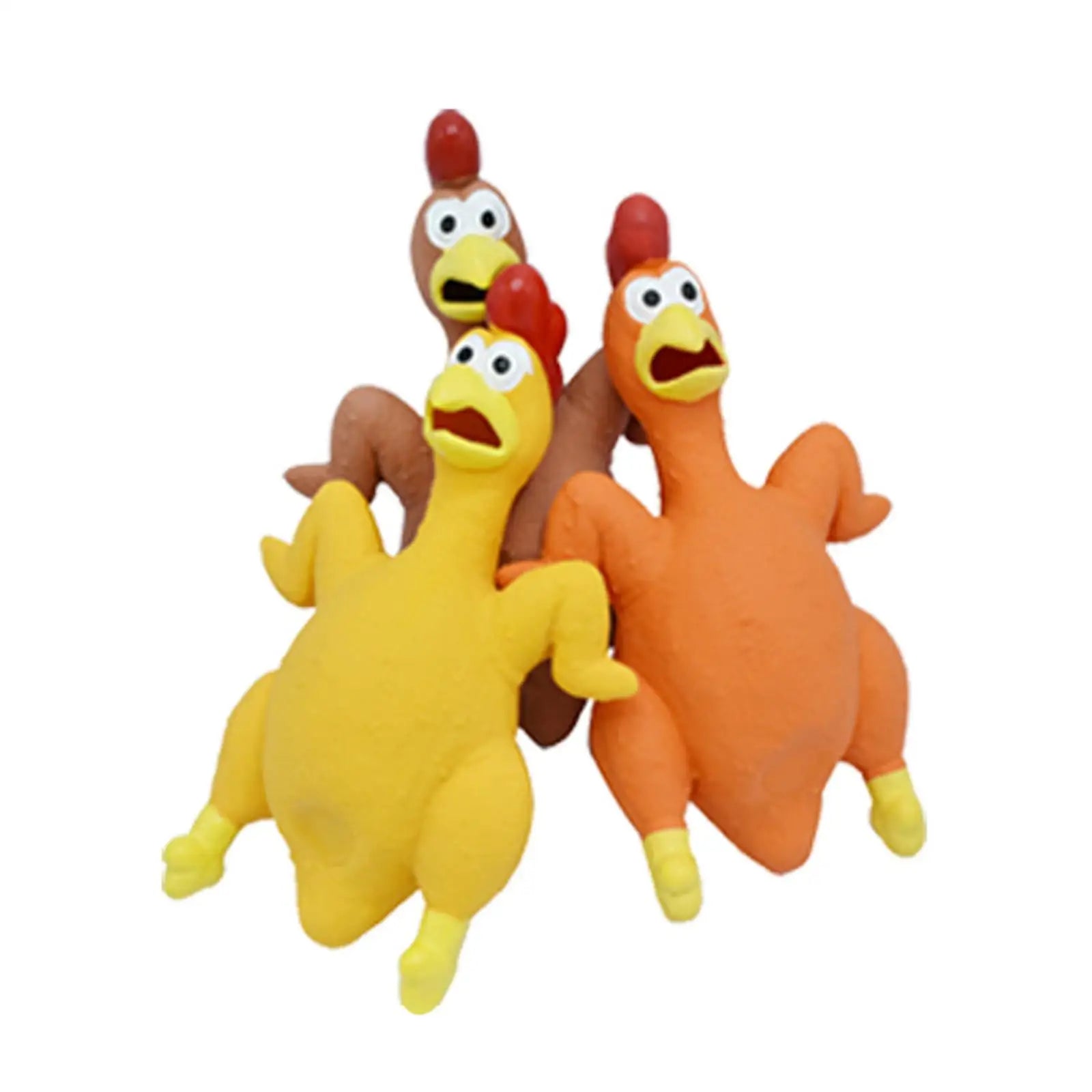 Rubber Chicken Beach Games Outdoor Games Novelty Rubber 12x21cm Backyard Games Sturdy Bite Resistant Cute Squeeze Chicken Zpaxo