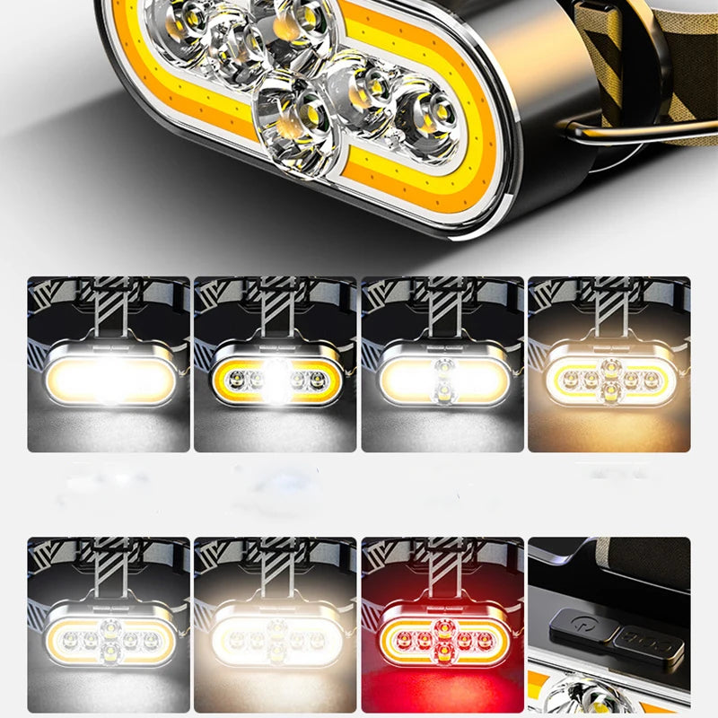 POCKETMAN 20W COB LED Headlamp – Rechargeable White & Red Light