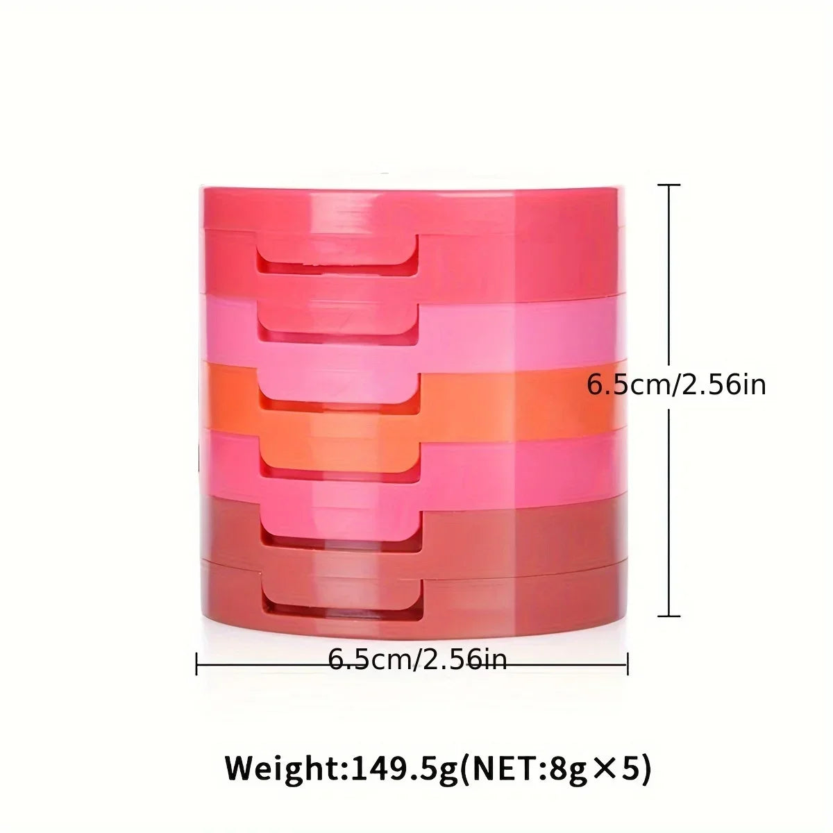Multi Layer 5-color Powder Blusher Waterproof Durable Suitable All Zpaxo