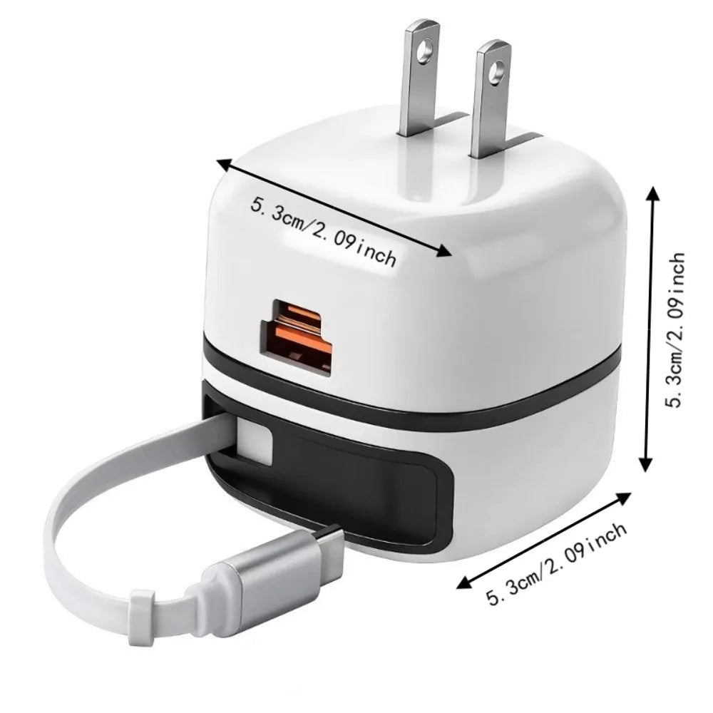 Foldable Foot 65W Fast Charger EU UK US Plug Compact Portable Mini Zpaxo