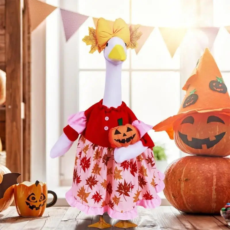 Adorable Fabric Geese Blouse Costume Porch Yard Halloween Fall