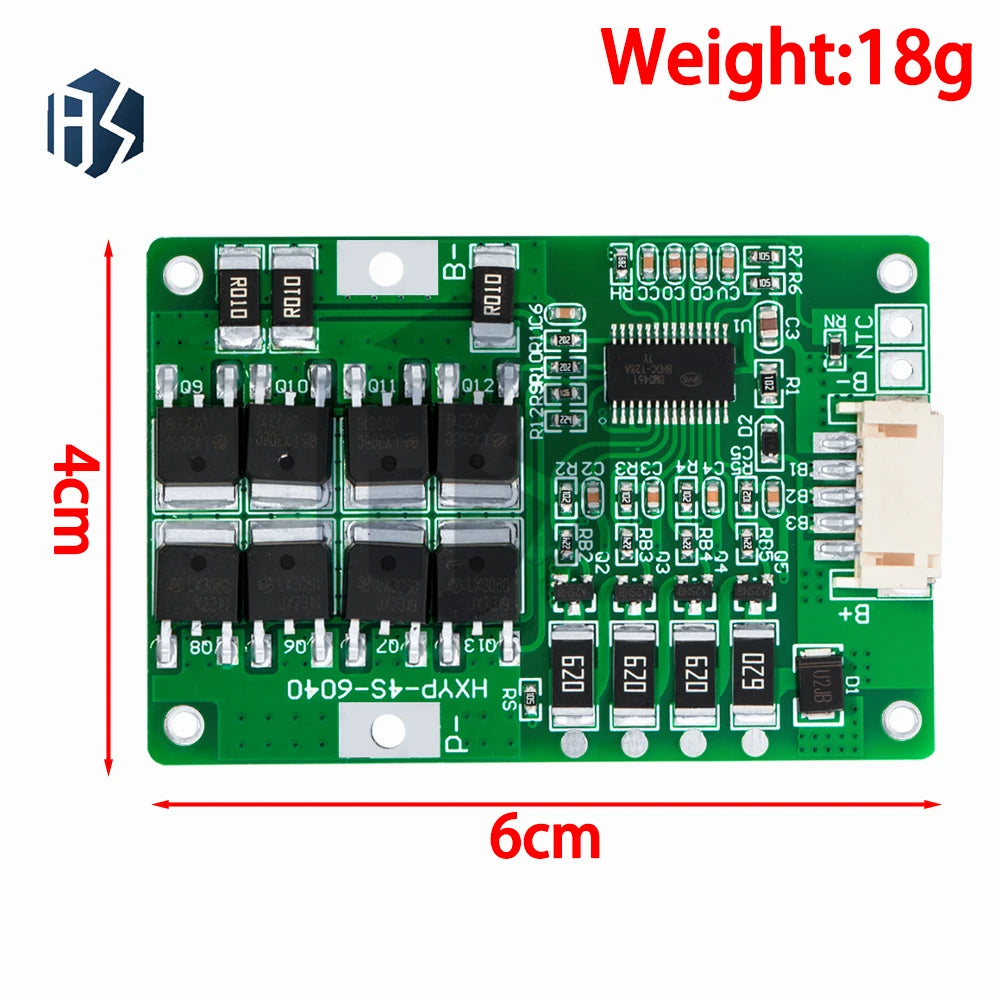 4S 3 2V 7V 18650 20A Lifepo4 Battery Balanced BMS Board Cable Zpaxo