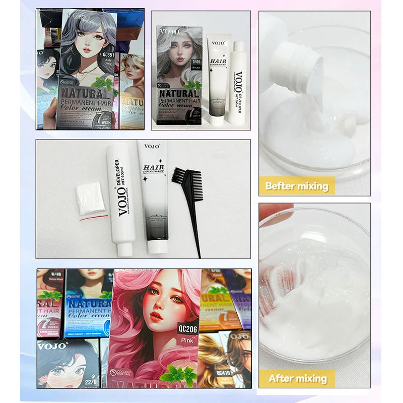 Cartoon Hair Dye Coloring Agent Shampoo Vibrant Shades Nourishing Zpaxo