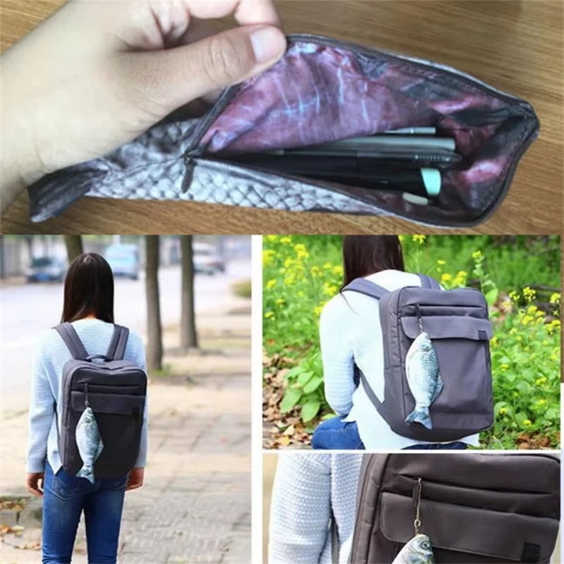 Carp Pen Bag Realistic Fish Shape Pencil Bag Stationery Bag Make-up Pouch With Zipper Back To School Pencil Pouch Pen Bag Zpaxo