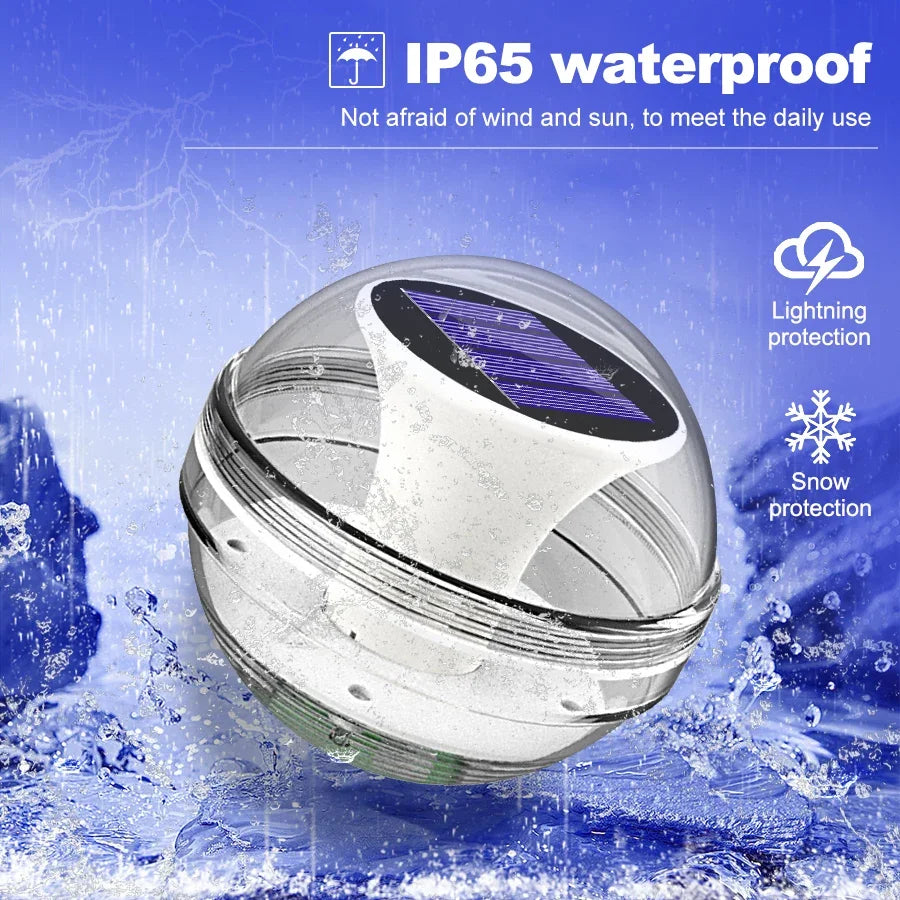 Solar Water Floating Lights Waterproof Garden Lamp Warm White RGB Zpaxo