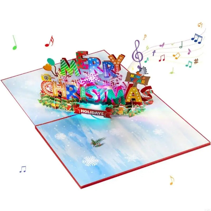 Christmas Card LED Light Display Musical Surprise Festival Greetings