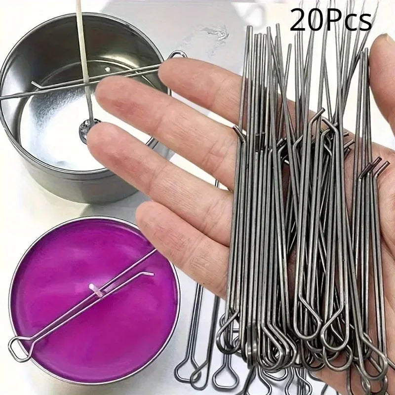 10/20Pcs Candle Wick Holders Candle Wick Fixer Cotton Wick Fixed Iron Clip Stabiliser DIY Candles Making Device Tool Accessories Zpaxo