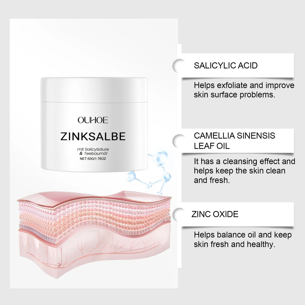 Acne Removal Cream Against Pimples Marks Lighten Shrink Pores Oil Control Whitening Smoothing Nourishing Repairing Zinc Ointment Zpaxo