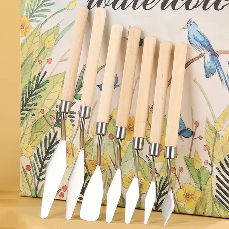 Stainless Steel Painting Knives Gouache Palette Knife Oil Supplies Zpaxo