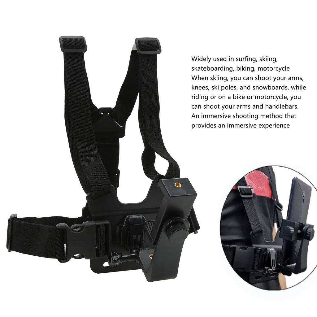Mobile Phone Chest Strap Detachable Stand Convenient Quick Release