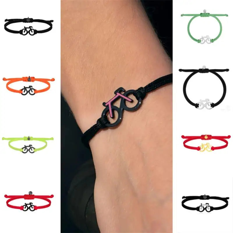 Stylish Pink Bicycle Bracelet Sports Cycling Necklace Accessory Zpaxo