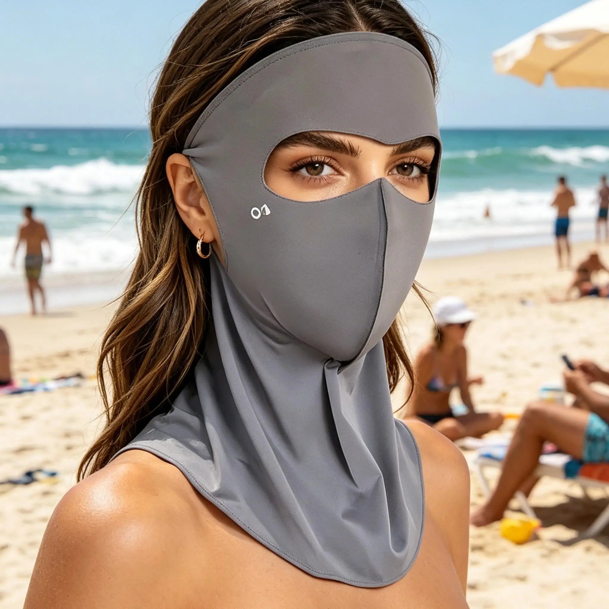 UPF 50+ Ice Silk Sun Face Mask – UV & Neck Protection UV Protection Face Mask Zpaxo