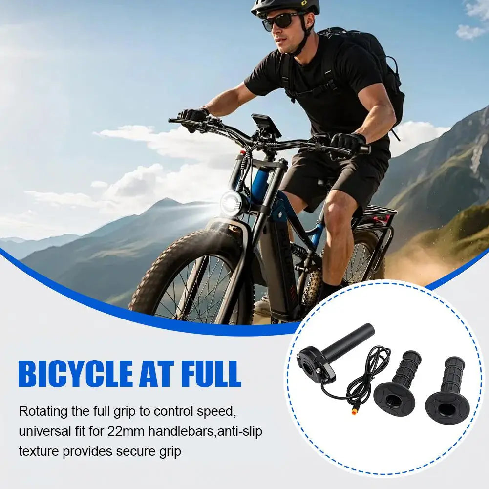 3-Pin Full Twist Throttle Grip Kit for E-Bike & Scooter 22mm E-Bike Throttle Kit Zpaxo