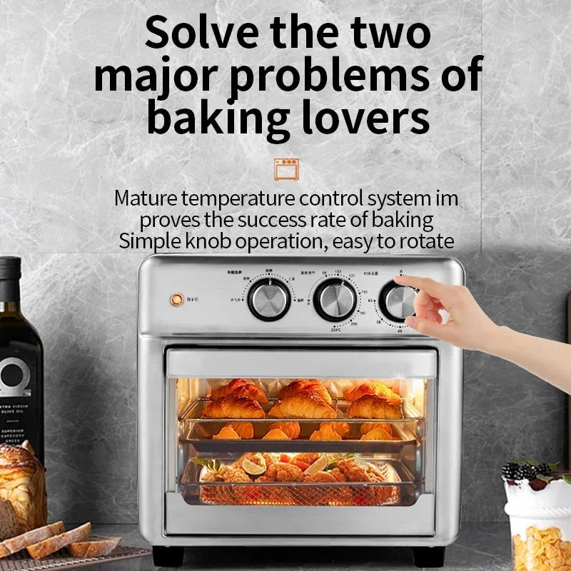 Smart air fryer oven 26L 13L Large Capacity Electric Air Fryers Visible Window Household Kitchen Deep Fryer without Oil EU 220V Zpaxo