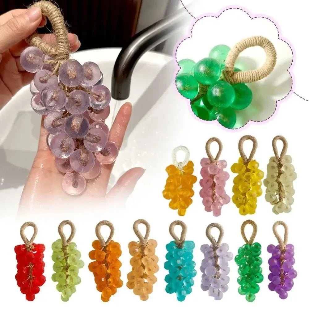 Handmade Grape Soap Rope Clear Whole Bunch Cluster Bar Crystal DIY Zpaxo