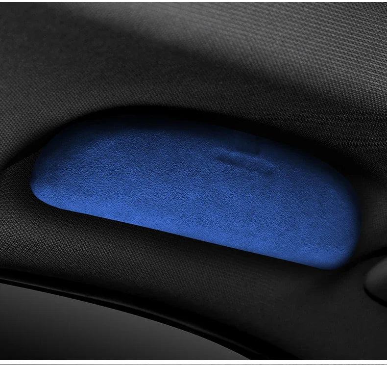 Super Suede Car Roof Sunglass Eyeglasses Glasses Case Holder For Land Rover Range Rover Velar Discovery Freelander Storage Box Zpaxo Blue