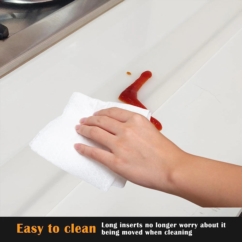 Silicone Stove Counter Gap Cover T-shape Kitchen Oilgas Slit Filler Heat Resistant Mat Cook Oil Dust Water Seal Zpaxo