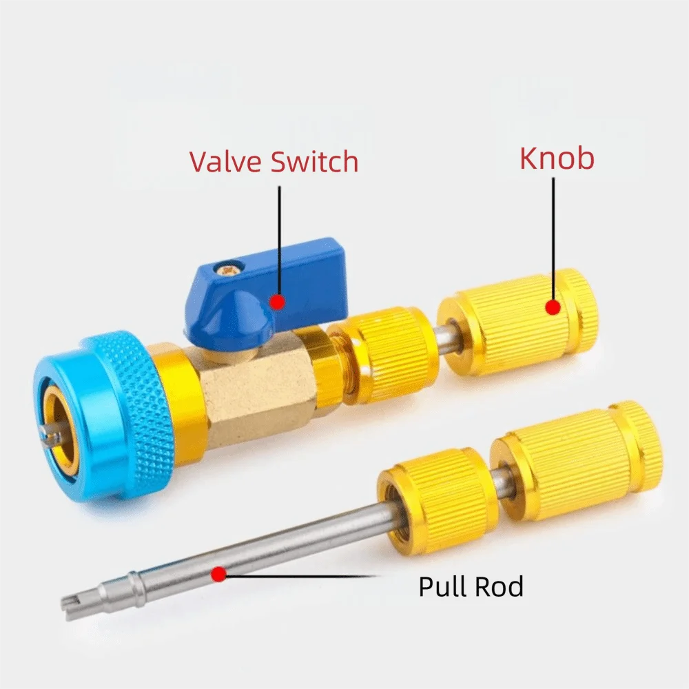 Ergonomic Design Valve Core Removal Tool Quick Remover High Low Side High Low Pressure Tool Replace Tool Installation Tool Zpaxo